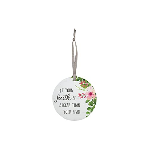 Carson Home Wood Ornament, 3.5-inch Diameter (Faith Be Bigger)