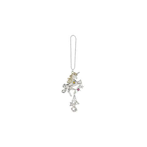 Ganz ER67570 Car Charm Unicorn, 2-inch Height, Silver and Gold