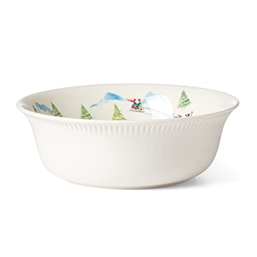 Lenox Profile Snow Day Large Serving Bowl, 2.20, White