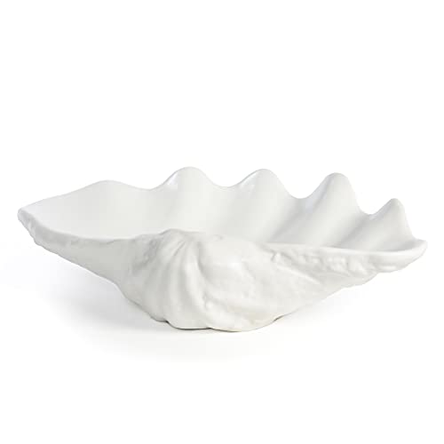 Park Hill Collection EAB16008 Earthenware Clamshell Bowl, Large