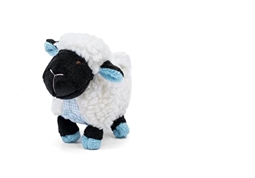 CocoTherapy Oscar Newman Sheep Farm Friends Pipsqueak Animal Tiny Toys for Dogs, 7-inch Length Blue
