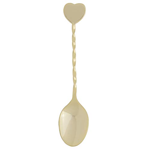 HIC Harold Import Co. GDH-HIC 4-1/2" Gold Plated Heart Demi Spoon Home Decor Products