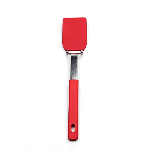 RSVP International Kitchen Tool Collection Flexible Nylon Spatula, Stainless Steel Handle, 10.75x2",