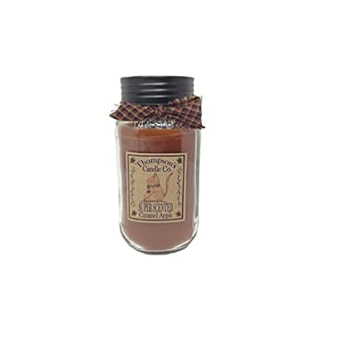 Thompson's Candle Co. 20 OZ Mason Jar Candles - Caramel Apple