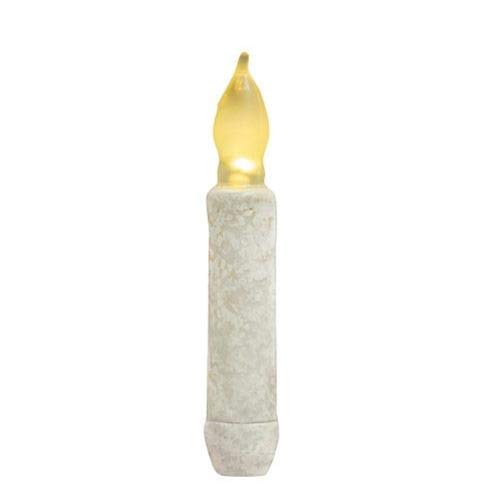 CWI The Hearthside Collection 4" Rustic White Timer Battery Taper Candle