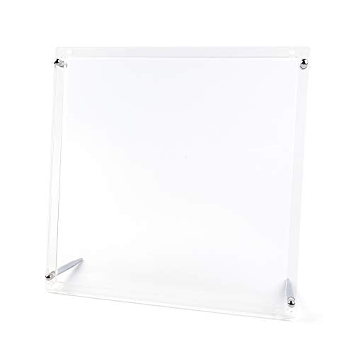 HELLOFISH Acrylic Jigsaw Puzzle Frame - Display Stand for Harvest Island Wooden Puzzle, Premium Home Decor - 9in x 9in, Clear Blister