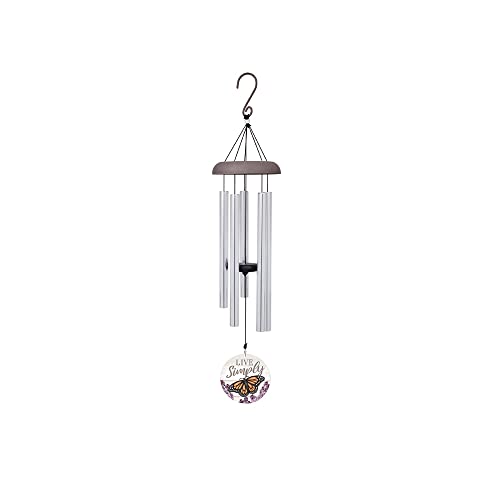 Carson Home 60891 Live Simply Picture Perfect Chime, 30-inch Length, Aluminum, Industrial Cord and Adjustable Striker