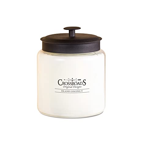 Crossroads Island Coconut Jar Candle, 96-Ounce, Paraffin Wax