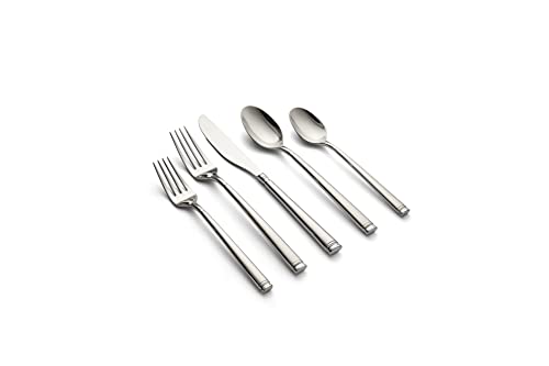 CAMBRIDGE Silversmiths Emmy Mirror 20-Piece Flatware Set, Service for 4, Silver