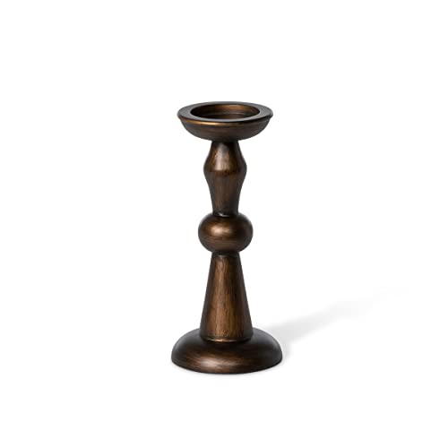 Park Hill Collection EAB20530 Manor Hearth Wood Candle Holder, Small