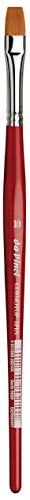 Gregory Daniels Fine Arts da Vinci Watercolor Series 5880 CosmoTop Spin Paint Brush, Flat Synthetic with Red Handle, Size 10 (5880-10)