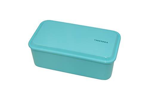 Bento Snack Box for Perfect Lunch , Eco-Friendly Lunch Box Made in Japan, Recycle Plastic Bottles, Microwave and Dishwasher Safe, Takenaka Bento Box (Blue Ice)