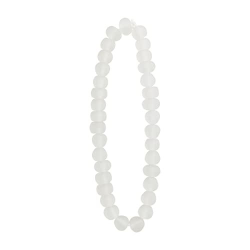 Mud Pie, Glass Beads, 12",White