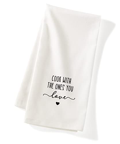 Giftcraft 094792 White Tea Towel with Sentiment, 28-inch Length, Cotton