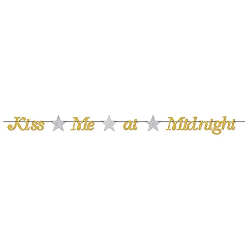 Beistle Kiss Me At Midnight Letter Banner- 1 pc.