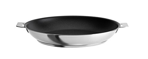 Cristel Strate L Non-Stick Stainless Steel Frying Pan with Removable Handles, 10.25 Inch