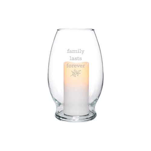 Carson 11858 Family Glass Hurricane Candle, 7-inch Height