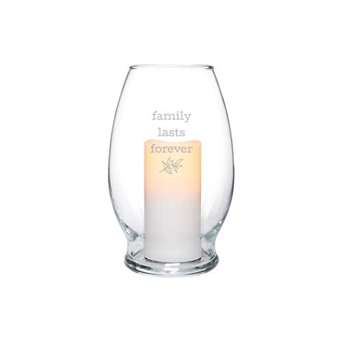 Carson 11858 Family Glass Hurricane Candle, 7-inch Height