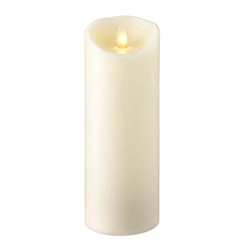 RAZ IMPORTS INC Push Flame Flameless Battery Operated LED Pillar Candle Ivory 3"x 8", for Home D√©cor, Holiday and Gift