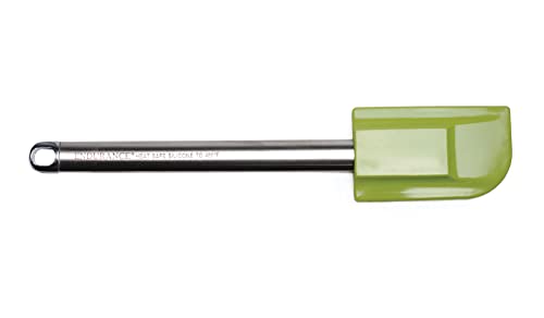 RSVP International Medium Silicone Spatula with Stainless Steel Handle, Green