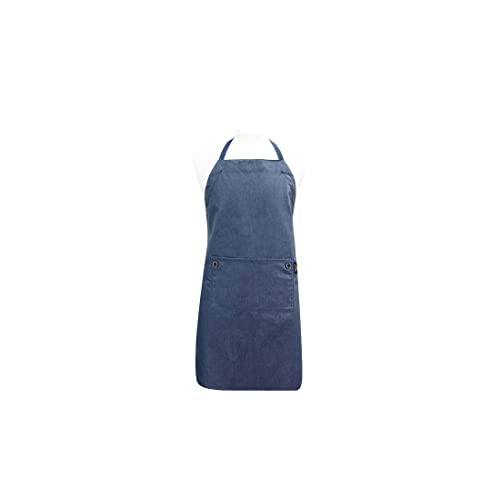 Two Lumps of Sugar Navy Denim Chef Apron, 33-inch Length, Cotton