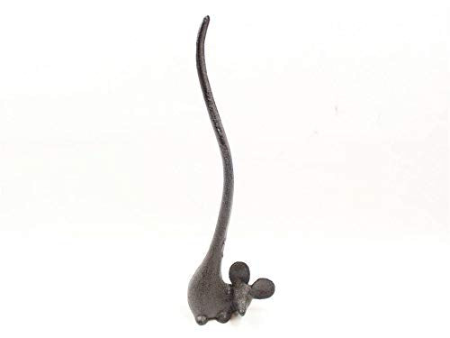 Hampton Iron Cast Iron Mouse Paper Towel Holder 12" - Antique Cast Iron - Animal Theme