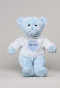 Unipak Precious 12 inch Plush Blue Teddy Bear with Sweater