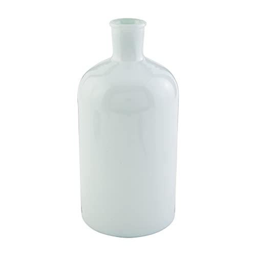 Mud Pie White Bottleneck Vase, Large, 11 1/4" x 5" Dia, White