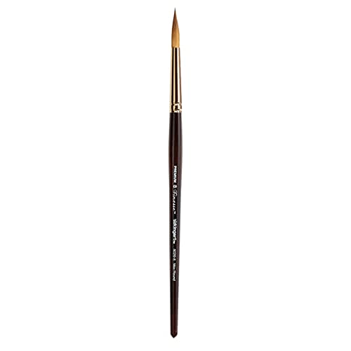 KINGART Finesse 8020 Ultra Round Series Kolinsky Sable Synthetic Blend Premium Watercolor Artist Brushes (8)