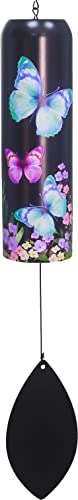 Spoontiques Butterfly Bell Wind Chime - Garden D√©cor - Decorative Chimes for Yard and Garden Decoration