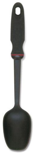 Norpro 1701 Ez Solid Spoon Ergonomic Grip, 1.8 x 12 x 2.2 inches, Black