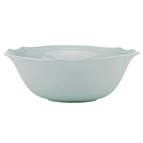 Lenox French Perle Bead Serving Bowl, Ice Blue