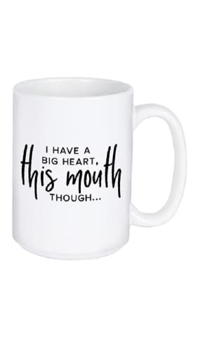 Carson Home This Mouth Boxed Mug, 5.25-inch Length, 15 oz., Ceramic