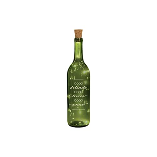 Carson 24642 Good Wine Bottle with Cork String Lights, 11.33-inch Height