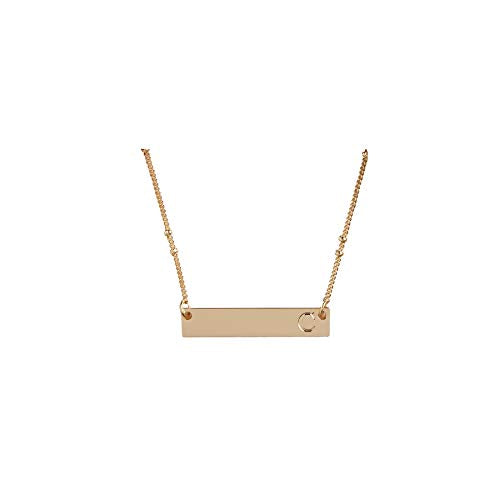 Mud Pie Women's Initial Bar Necklace, S, One Size Fits Most