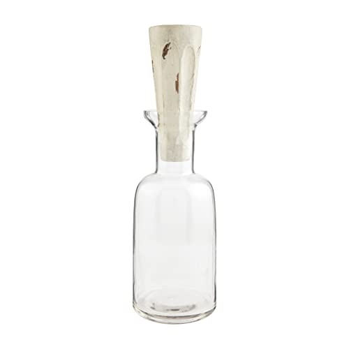 Mud Pie Finial Decanter, 12" x 4", Glass