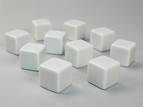 Chessex d6 16mm Blank White (10)
