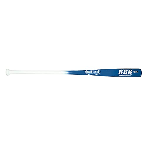 BamBooBat by¬†Pinnacle Sports¬†Equipment INC. Adult Fungo Infield/Outfield Bamboo Baseball Bat, White Handle/Royal Barrel, 34" (HWBU34F)