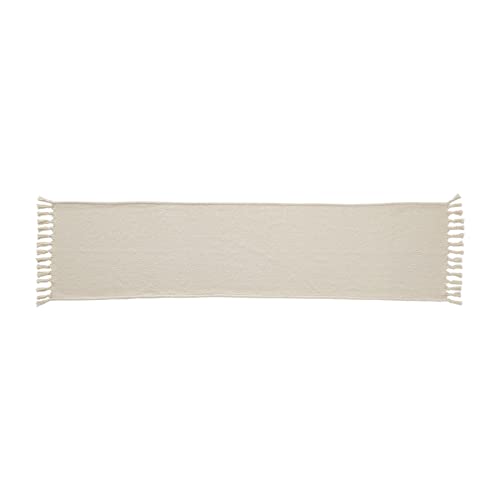 Mud Pie Fringe Off White Table Runner,72 incges diameter