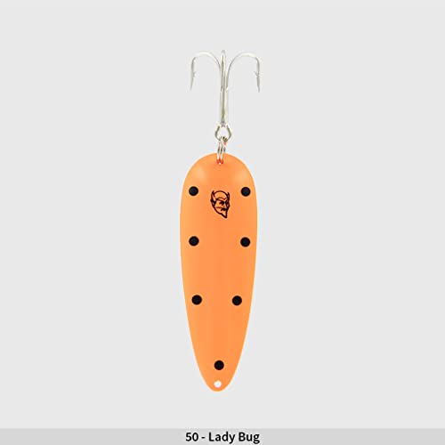 Dardevle 650 Dardevle Skeeter - Flo Orange/Black Dots 2/32 oz. - 15/16" x 3/8"