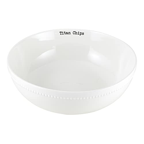 Creative Brands 47th & Main Football Themed Ceramic Serveware, Chip Bowl, Titans