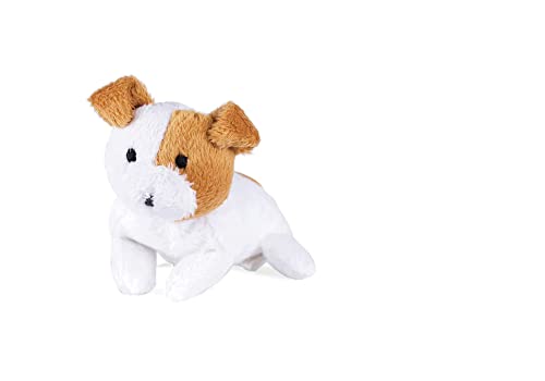 CocoTherapy Oscar Newman Jack Russell Pipsqueak Toy, 5-inch Length, White and Tan