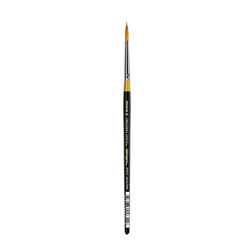 KINGART Original Gold¬¨√Ü 9430 Series, Golden Taklon Round Floral Petal Artist Brush (6)