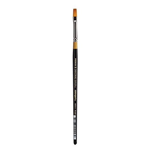 KingArt Original Gold 9300 Series , Premium Artist Brush, Golden TAKLON Shader-Size: 6, 6