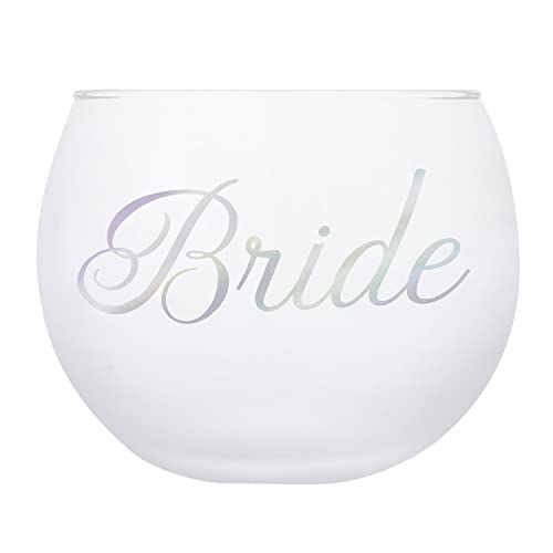 Creative Brands Slant Collections Roly Poly Glass, 13-Ounce, Bride
