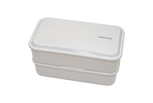 Bento Snack Box Dual for Perfect Lunch, Recycled Plastic Bottles Using, Eco-Friendly Lunch Box for Office, School, Takenaka Japanese Bento Box (Gray Champignon)