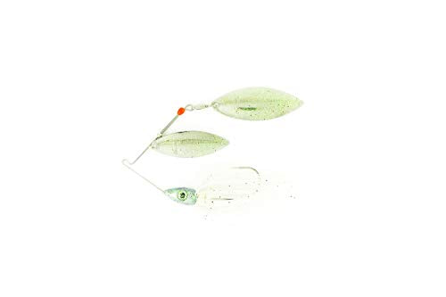 Nichols Lures Pulsator Metal Flake Double Willow Spinnerbait, Crystal Nickel Green, 3/8-Ounce