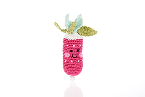 Pebble Fair Trade Handmade Crochet Cotton FFriendly Vegetable - raddish