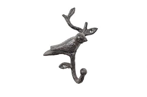 Hampton Iron Cast Iron Decorative Bird Hook 6" - Door Decor - Home Wall Hook