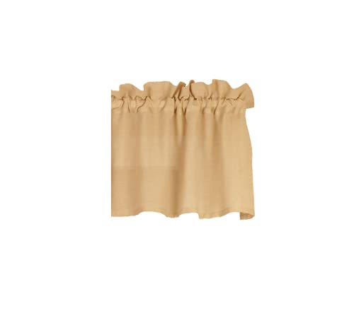 The Country House Collection 31739 Farmhouse Valance, 72-inch Height, Tan